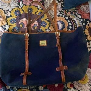 Never Used Black/Navy Dooney & Bourke Suede Bag